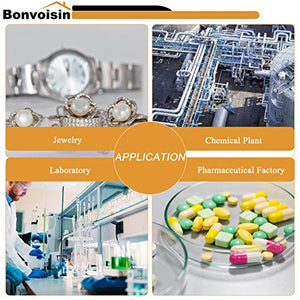 Bonvoisin Analytical Balance 300gx1mg Precision Lab Scale Digital Electronic Scale 1mg Laboratory Analytical Scale LCD Display Scientific Scale with Windshield (300g, 0.001g)
