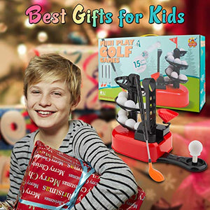 Kids Golf Set,Outside Toys for Kids Golf Clubs with 3 Club Heads 15 Training Toy Golf Balls & Clubs Equipment Indoor Exercise Game Kids Outdoor Toys Gifts for 3 4 5 6 7 8 Year Olds Boys Toddlers Girls