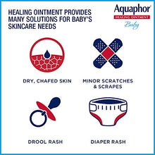 Load image into Gallery viewer, Aquaphor Baby Healing Ointment To-Go Pack - Advanced Therapy for Chapped Cheeks and Diaper Rash - Fragrance Free, 0.7 Ounce, 2 Count
