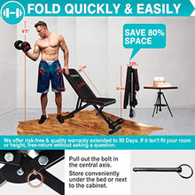 Load image into Gallery viewer, TURUDU Weight Bench Adjustable, Workout Bench for Home Gym, Strength Training Benches for Full Body Workout, Multi-Purpose Foldable Incline Decline Bench [2020 Upgraded Version]
