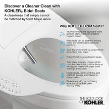 Load image into Gallery viewer, Kohler 5724-0 Puretide Manual Bidet Toilet Seat, Elongated, White with Quiet-Close Lid
