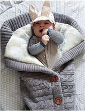 Load image into Gallery viewer, XMWEALTHY Unisex Infant Swaddle Blankets Soft Thick Fleece Knit Baby Girls Boys Stroller Wraps Baby Accessory Grey
