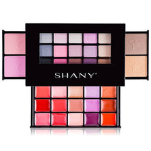 Load image into Gallery viewer, SHANY Fierce &amp; Flawless All-in-One Makeup Set Compact with Mirror, 15 Eye Shadows, 2 Bronzers, 2 Blushes and 15 Lip/Eye Glosses - Applicators Included
