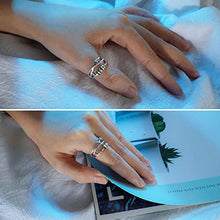 Load image into Gallery viewer, STJERNES s925 Sterling Silver Anti Anxiety Rings For Women girls，Adjustable Stacking Spinning Worry Ring，Jewelry Gift for Best Friends
