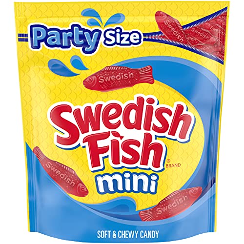 SWEDISH FISH Mini Candy, Original Flavor, 1 Party Size Bag (2 lb 12.8 oz.)