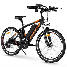 Load image into Gallery viewer, ENGWE Electric Bike Adult Electric Mountain Bike 250W E-Bike 26&#39;&#39; Electric Bicycle with Removable 36V 8Ah Battery, Professional 21 Speed Gear Electric Bicycle (Orange)

