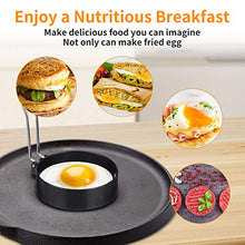 Load image into Gallery viewer, ARTISTORE Egg Ring, Round Egg Pancake Maker Mold, Stainless Steel Non Stick Metal Circle Shaper Mold, Household Kitchen Cooking Tool for Frying McMuffin or Shaping Eggs, Egg Maker Molds 2 Pack
