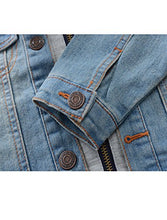 Load image into Gallery viewer, Mallimoda Kids Boys Girls Hooded Denim Jacket Zipper Coat Outerwear Style 2 Blue13--14 Years
