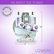 Load image into Gallery viewer, Bath Gift Basket Set for Women: Relaxing at Home Spa Kit Scented with Lavender and Jasmine - Includes Large Bath Bombs, Salts, Shower Gel, Body Butter Lotion, Bath Oil, Bubble Bath, Loofah and More
