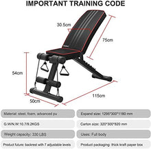 Load image into Gallery viewer, Yoleo Adjustable Weight Bench - Utility Weight Benches for Full Body Workout, Foldable Flat/Incline/Decline FID Bench Press for Home Gym
