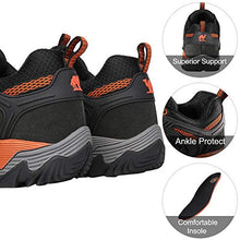 Load image into Gallery viewer, CAMEL CROWN Hiking Shoes Men Breathable Non-Slip Sneakers Lightweight Low Top for Outdoor Trailing Trekking Walking Dark Gray

