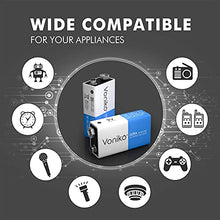 Load image into Gallery viewer, VONIKO 9V Batteries - Alkaline 9V Battery 4 Pack - Ultra Long Lasting with a 7 - Year Shelf Life
