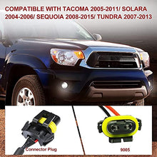 Load image into Gallery viewer, FIERYRED LED Fog Light Assembly Compatible with Tacoma 2005-11/Solara 2004-06/Sequoia 2008-15/Tundra 2007-13 Driving Fog Lamp, Offroad Front Bumper Replacement - Black, 1 Pair
