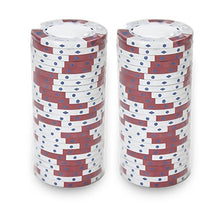 Load image into Gallery viewer, Brybelly Crown &amp; Dice Poker Chip Heavyweight 14-Gram Clay Composite – Pack of 50 (White)
