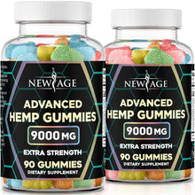 Load image into Gallery viewer, New Age Naturals Advanced Hemp Big Gummies 9000mg - Night Time Aid and Reduce Inflammation - Calming Strength Gummy for Adults - Natural Hemp Oil Infused Gummies (180 Gummies)
