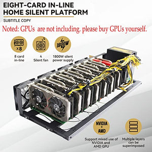 SOONTECH Complete Mining Rig System for Ethereum Coin with Windows 10, Mining Motherboard Including CPU,SSD, RAM,PSU. Open-Pit Mining Machine,Frame Mining Machine (EXCLUDING GPU/1 Layer Mining RIG)