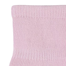 Load image into Gallery viewer, Gerber Kids' 8-Pack Wiggle-Proof Jersey Crew Socks, Light Pink, 4T
