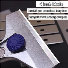 Load image into Gallery viewer, 4" Scraper Blades 60 pcs Replacement Stainless Steel Razor Blade for Scraper to Remove Wallpaper Adhesive Vinyls
