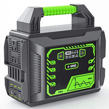 Load image into Gallery viewer, A-MIND Portable Power Station 300w 80000mAh Solar Camping Generators 296Wh Lithium Battery Power Supply Pure Sine Wave 110v/300w（Peak 600w） AC Outlet QC 3.0 for Outdoors Camping Travel Emergency
