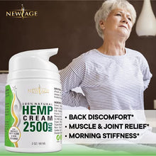 Load image into Gallery viewer, Hemp Cream by New Age - Help Relieve Discomfort in Knees, Joints, and Lower Back - Natural Hemp Extract Cream - Made in USA - 2 Pack
