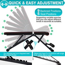 Load image into Gallery viewer, TURUDU Weight Bench Adjustable, Workout Bench for Home Gym, Strength Training Benches for Full Body Workout, Multi-Purpose Foldable Incline Decline Bench [2020 Upgraded Version]
