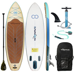 WOOWAVE Inflatable Stand Up Paddle Board, 10'6×34''×6' Ultra-Light (16.72lbs) Non-Slip Deck SUP with Premium Accessories & Fibreglass Adjustable Paddle, Durable and Stable Wide Stance for Youth Adults