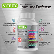 Load image into Gallery viewer, 11 in 1 Immune Defense Support Supplement Booster with Vitamin C, Vitamin D3, Vitamin B6, Zinc, Elderberry, Echinacea, Turmeric, Rose-Hips, Selenium, BioPerine, Ginger, For Adults [60 Capsules-2 Pack]
