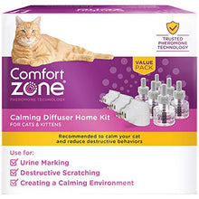 Load image into Gallery viewer, Comfort Zone Cat Calming Diffuser Kit, Cat Pheromone, 3 Diffusers and 6 Refills-48ml, New Formula
