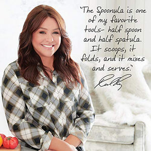 Rachael Ray Tools and Gadgets Solid Spoonulas / Scraping Cooking Utensil Set - 9-1/2-Inch, 10-Inch, and 12-1/2, Blue