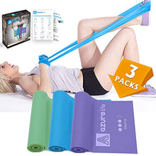 Load image into Gallery viewer, A AZURELIFE Resistance Bands, Professional Non-Latex Elastic Exercise Bands, 5 ft. Long Stretch Bands for Physical Therapy, Yoga, Pilates, Rehab, at-Home or The Gym Workouts, Strength Training
