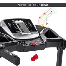Load image into Gallery viewer, Merax Electric Folding Treadmill – Easy Assembly Fitness Motorized Running Jogging Machine with Speakers for Home Use, 12 Preset Programs (Black)
