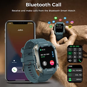 Kospet Smart Watches for WomenMen''Bluetooth Call (Answer/Make Call) 5ATM Waterproof Fitness Watch Tracker for Android iOS with Heart Rate Blood Pressure - 1.72''Tactical Outdoor Sports Smartwatch