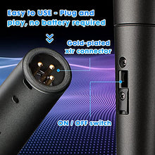 Load image into Gallery viewer, Perrycom Professional Dynamic Vocal Microphone with On and Off Switch,Cardioid Dynamic Handheld Metal XLR Mic Compatible with AMP/Speaker/Mixer for Singing,Black Mic Clip,Gold Pasted XLR Conn(TM58S)
