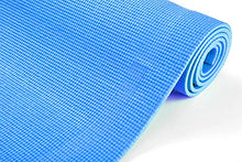 Load image into Gallery viewer, Mind Reader YOGAPVC-BLU All Purpose Extra Thick Yoga Fitness &amp; Exercise Mats with Carrying Strap, High Density Anti-Tear, Blue
