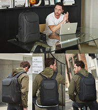 Load image into Gallery viewer, FENRUIEN Business Travel Backpack for Men, 4-layer Water Resistant Computer Backpack Fits 15.6 Inch Laptop with USB Charging for Daily Work Office Airplane
