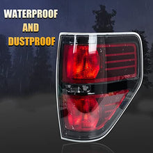 Load image into Gallery viewer, F150 Pickup Truck Smoked Rear Tail Lights Passenger and Driver Side Compatible with 2009 2010 2011 2012 2013 2014 Ford F150 F-150 Do not fit Flareside Stepside Replaces BL3Z13404AB Taillights
