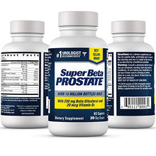 Load image into Gallery viewer, Super Beta Prostate – Over 15 Million Bottles Sold – Urologist Recommended Prostate Supplement for Men - Reduce Bathroom Trips Night, Promote Sleep &amp; Bladder Emptying, Beta Sitosterol (60ct, 1 Bottle)
