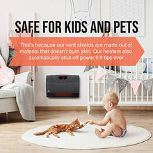Load image into Gallery viewer, Heat Storm Phoenix HS-1500-PHX, Infrared Space Heater with Attachable Feet, Remote Control, Energy Efficient-750-1500 Watts, Gray Floor or Wall
