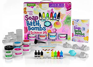 Soap & Bath Bomb Making Kit for Kids, 3-in-1 Spa Science Kit, Craft Gifts For Girls & Boys Age 6, 7, 8, 9, 10-12 Year Old Girl Crafts Kits : DIY Science Experiment Toys, Craft Gift For Kids Ages 6-12+
