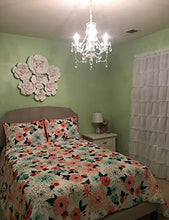 Load image into Gallery viewer, The Original Gypsy Color 4 Light Crystal White Hardwire Flush Mount Chandelier H17.5”xW15”, White Metal Frame with Clear Glass Stem and Clear Acrylic Crystals &amp; Beads That Sparkle Just Like Glass
