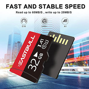 EASTBULL 10-Pack Micro SD Cards 32GB, SD Memory Cards Full HD Video 90MB/s UHS-I U1 Micro SDHC Class 10 for Surveillance Security Cam Action Camera (10 Units)