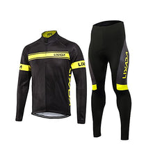 Load image into Gallery viewer, Lixada Men's Cycling Jersey Suit Winter Thermal Fleece Long Sleeve Mountain Bike Road Bicycle Shirt with 3D Tights Padded Pants

