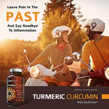 Load image into Gallery viewer, Organic Turmeric Curcumin Supplement 1500mg with BioPerine | 95% Standardized Curcuminoid Extract &amp; Organic Root Powder with Piperine Black Pepper Fruit (10mg), 120 Vegetarian Capsules
