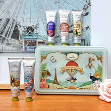 Load image into Gallery viewer, Hand Care Gift Set : 5 Hand Cream For Women In a Lovely Tin Box, 5 Perfume: Verbena, Rose, Cherry Blossom, Lily of the Valley, Almond/Travel Size Hand Lotion/Dry Hands/Mini Hand Lotion/Hand Repair
