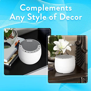 Serene Evolution White Noise Machine for Sleeping Adult or Baby with 70 Sounds | White Noise Machine for Office Privacy & Noise Cancelling | Sleep Sound Machine for Adults | Fan, Ocean, Rain Sounds