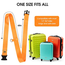Load image into Gallery viewer, 2 Pieces Car Seat Travel Belt, Adjustable Car Seat Travel Strap to Convert Kid Car Seat, Carry-on Luggage into Airport Car Seat Stroller &amp; Carrier Belt Safe Travel Solution (Orange)
