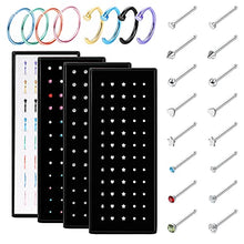 Load image into Gallery viewer, UBGICIG 220PCS Nose Piercing Jewelry Nose Studs for Women Men Stainless Steel Nose Ring Bone Studs Piercing 20G-22G 1.5mm 2mm 2.5mm
