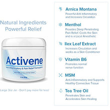 Load image into Gallery viewer, Activene Arnica Gel Cream - with Menthol and MSM. Pain Relief for Joint, Tendon, Muscle Ache. Chosen by Sufferers of Arthritis, Fibromyalgia, Plantar Fasciitis, Knee, Shoulder, Neck, Back Pain 3 Ounce
