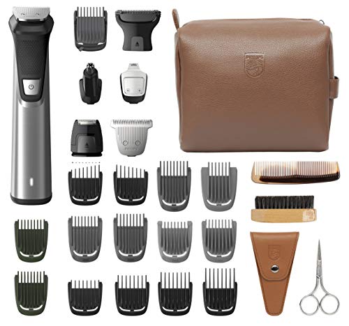 Philips Norelco Multi Groomer 29 Piece Mens Grooming Kit, Trimmer for Beard, Head, Body, and Face - NO BLADE OIL NEEDED, MG7791/40
