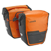 Load image into Gallery viewer, Ibera Bike Pannier Bag - PakRak Clip-On Quick-Release Waterproof Bicycle Panniers (Pair) (ORANGE)
